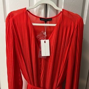 A Red Flare Vici Chiffon Mini Dress (never worn)